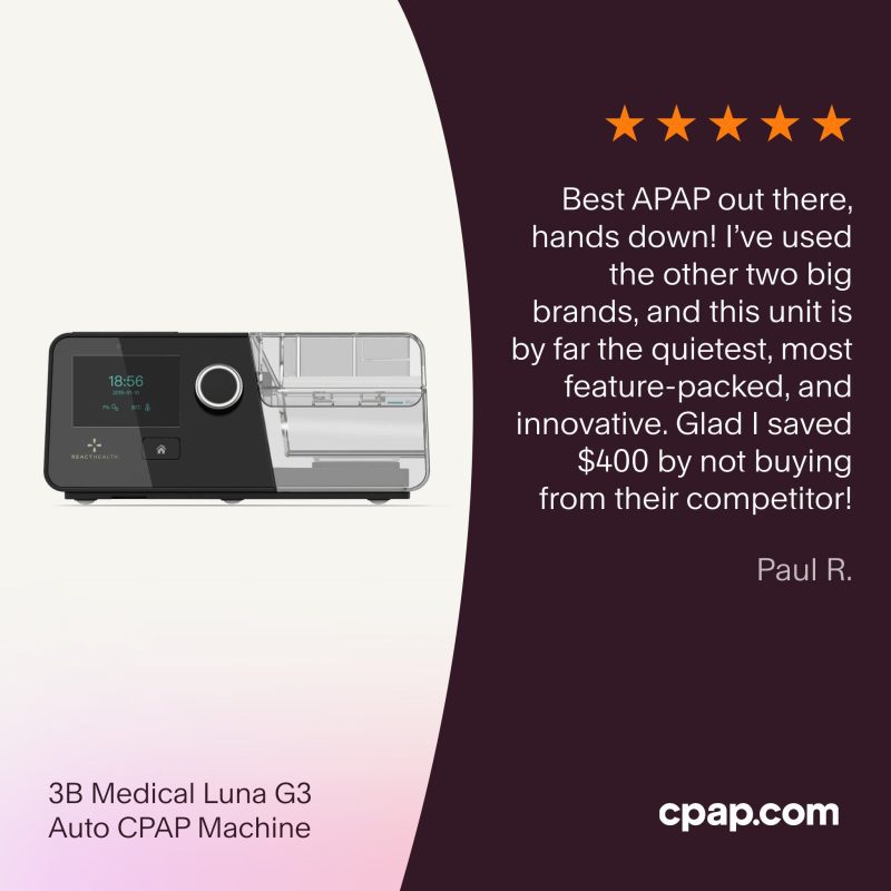 P testimonial 3B Medical Luna G3 Auto CPAP Machine