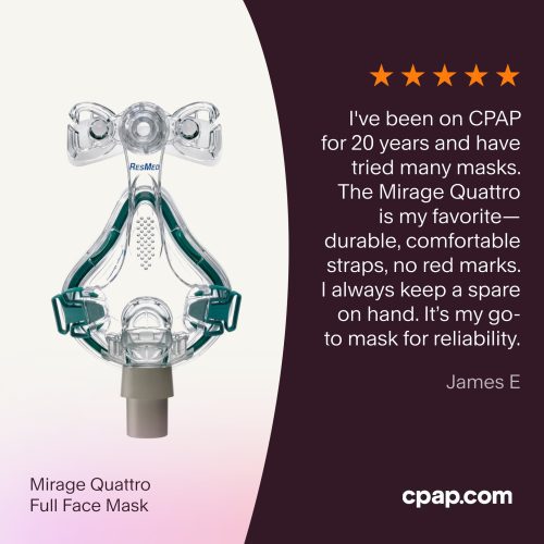 Testimonial Mirage Quattro FullFace CPAP Mask