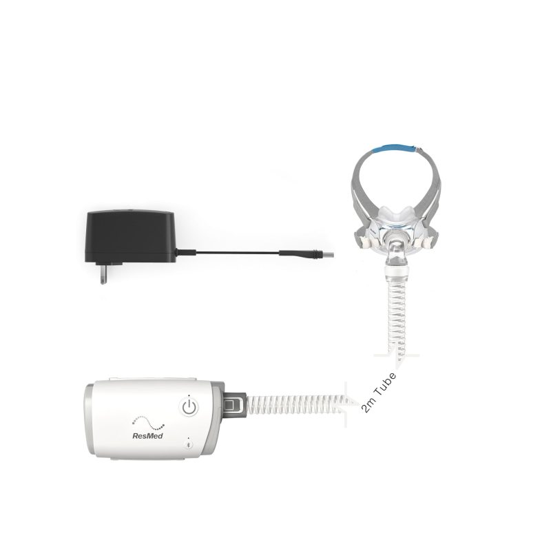 Product image for AirMini™ Travel CPAP Machine Bundle with AirFit™ F30 Full Face Mask