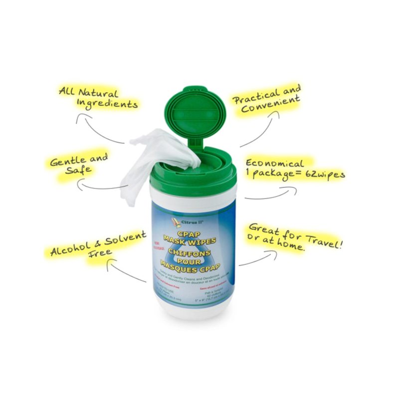 citrus II cpap mask wipes highlights