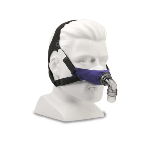 SleepWeaver 3D Nasal CPAP Mask with Headgear - Angled (Mannequin Not Included)